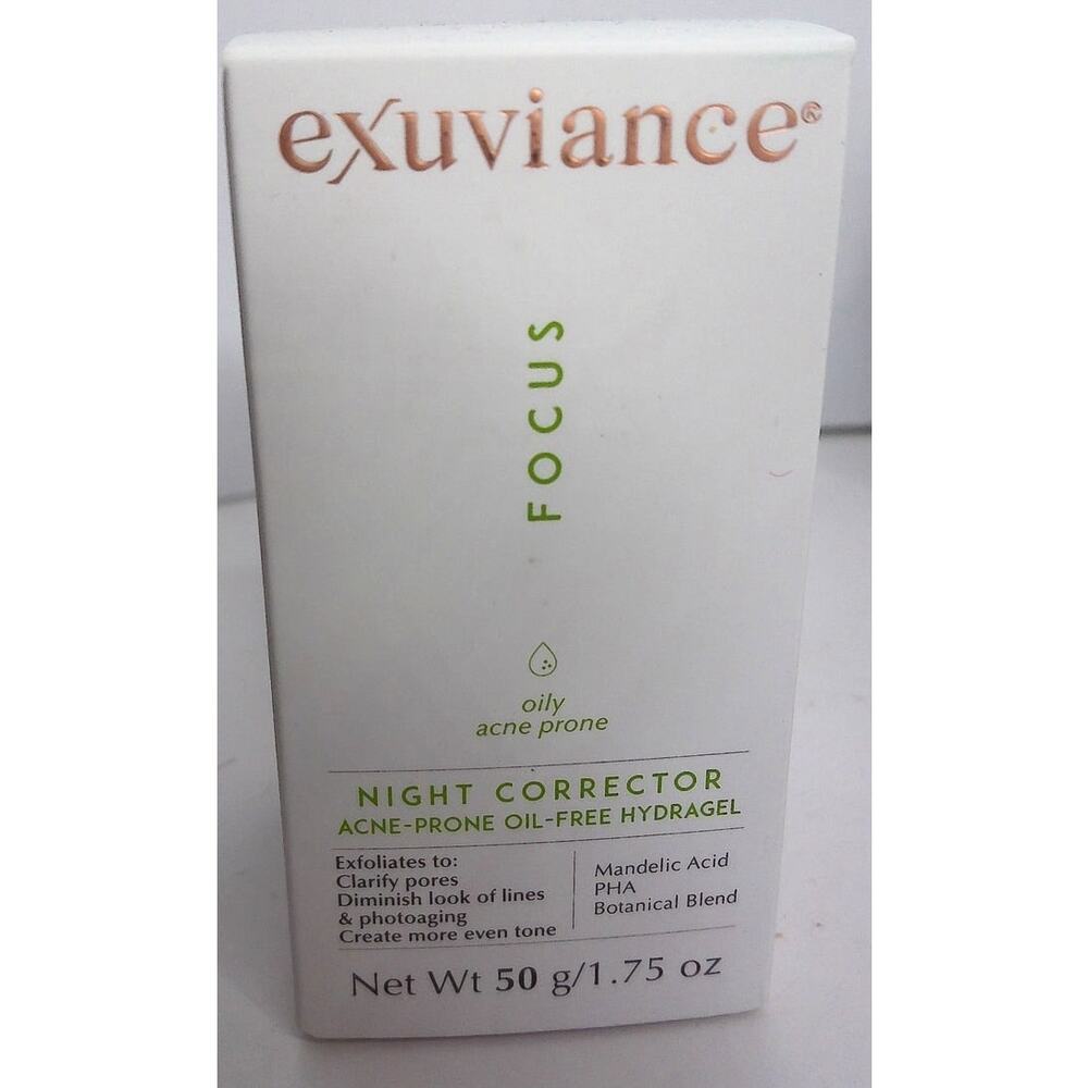 Exuviance Focus Night Corrector Acne Prone Oil Free Hydragel 1.75 OZ